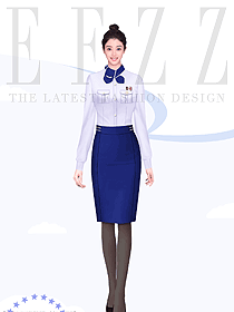 秋冬新款職業(yè)襯衫女氣質(zhì)空姐酒店前臺工作服襯衣時尚珠寶長袖工裝