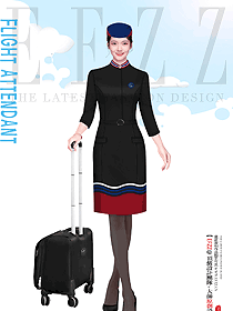 原創(chuàng)設(shè)計(jì)機(jī)乘空姐工作制服原創(chuàng)參賽圖