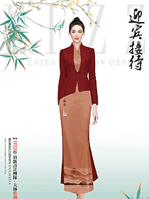 時(shí)尚大氣酒店迎賓服裝禮儀制服訂制高端方案