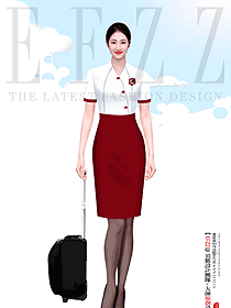 氣質(zhì)收腰會務(wù)禮儀接待珠寶店教師空姐工作服套裝