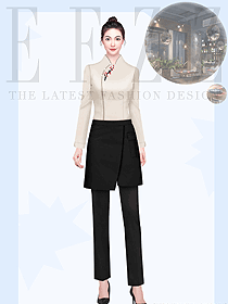 夏季江南水鄉(xiāng)風(fēng)格中式餐飲餐廳女服務(wù)員服裝設(shè)計圖