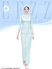 美容院工作服護士服分體套裝圓領(lǐng)口腔牙科制服設(shè)計