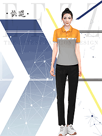 外賣快遞服務(wù)員工T恤制服定制款圖片