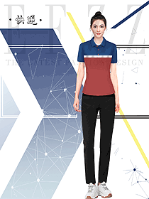 防衛(wèi)施工polo領(lǐng)反光T恤短袖制服定制設(shè)計