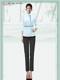 星級酒店餐飲女服務(wù)員秋冬款原創(chuàng)設(shè)計工作服