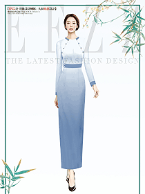 新中式風格酒店員工旗袍服裝設(shè)計方案效果圖