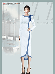 職場(chǎng)IOL圓領(lǐng)連衣裙秋冬新款職業(yè)裝長(zhǎng)裙