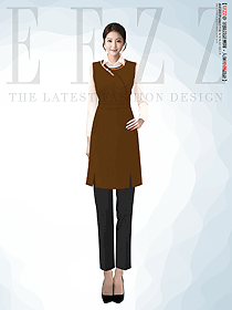 四川傳統(tǒng)火鍋店女服務員工工衣定制設計圖