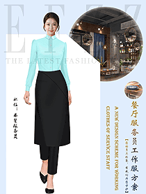 蛋糕面包甜品奶茶店長(zhǎng)圍裙襯衫款工作服定制設(shè)計(jì)