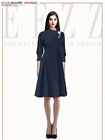 售樓處職業(yè)連衣裙女時尚氣質(zhì)短袖正裝定制