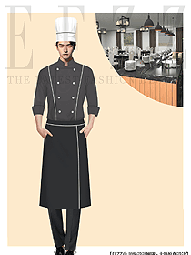 深灰色酒店烘焙定制廚房廚師服定制設(shè)計(jì)圖