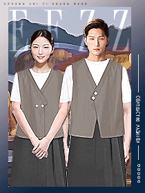 特色雅致民宿溫泉酒店員工制服定制設(shè)計(jì)