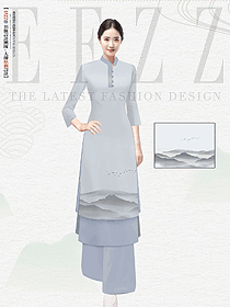 復(fù)古中國民族風(fēng)女裝改良漢服手繪設(shè)計(jì)圖