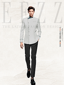 酒店保安男行李員門童制服立領(lǐng)套裝秋冬裝設(shè)計(jì)圖
