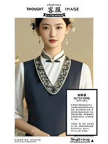 新中式的東方美學(xué)-酒店會(huì)所售樓案場(chǎng)前臺(tái)女客服制服資料片