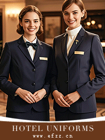 國外高端酒店大堂總臺服務(wù)人員制服排版圖-資料片