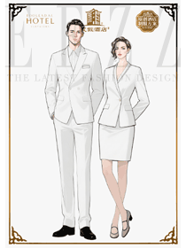 極簡(jiǎn)白調(diào)：度假酒店服務(wù)人員的禮儀著裝