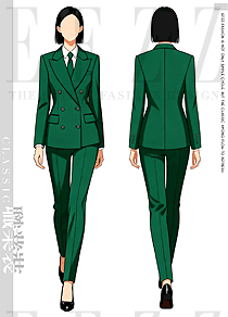 墨玉綠的極簡(jiǎn)高級(jí)感｜原創(chuàng)定制女式春秋職業(yè)西裝