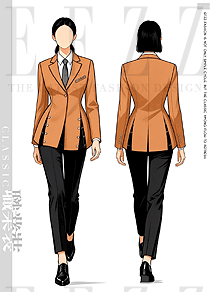 精紡羊毛的職場(chǎng)觸感｜駝絨色原創(chuàng)定制女式春秋西裝