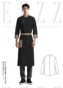 差異化廚師服設計方案｜玄色卡其撞色打破傳統(tǒng)刻板重塑后廚工裝新風尚