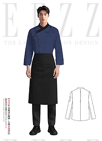 私房菜高端會所廚師服定制方案｜新中式立領竹紋刺繡彰顯中式餐飲文化底蘊