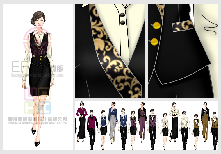 西餐廳服務(wù)生系列服裝