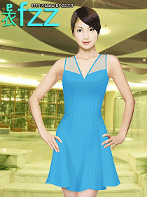 休閑會(huì)所藍(lán)色系列服裝圖片