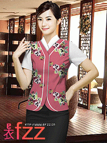 SPA會所紅色系列服裝圖片