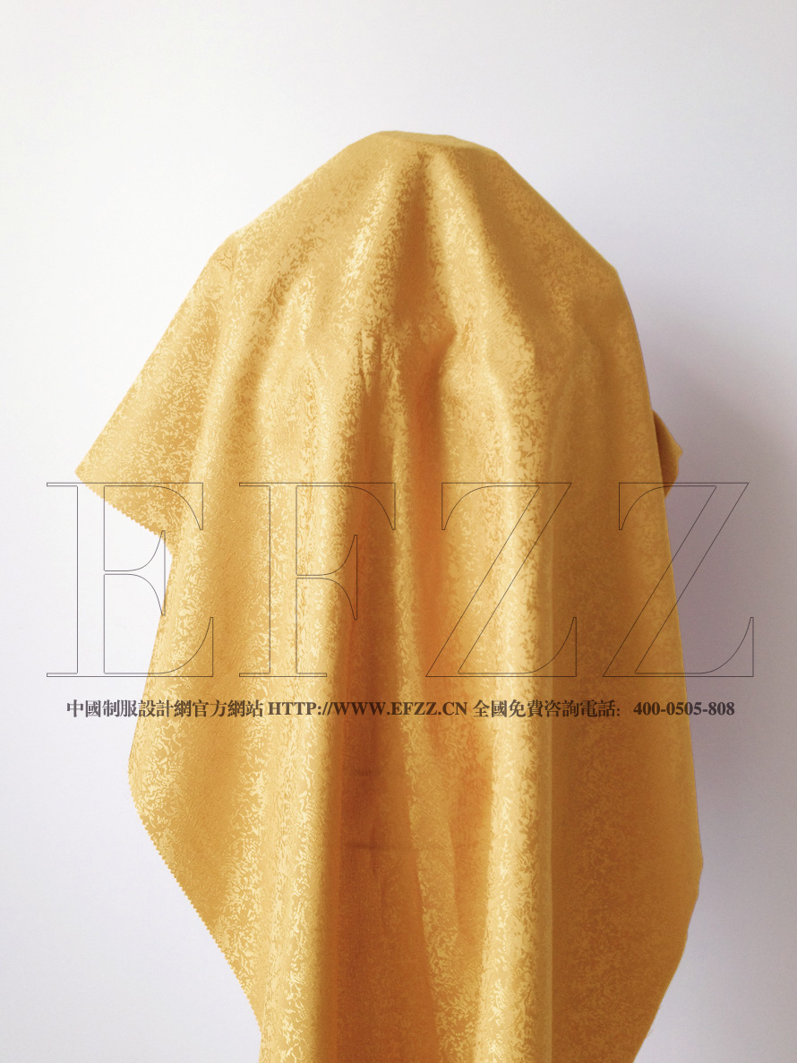 黃色點狀紋提花制服面料