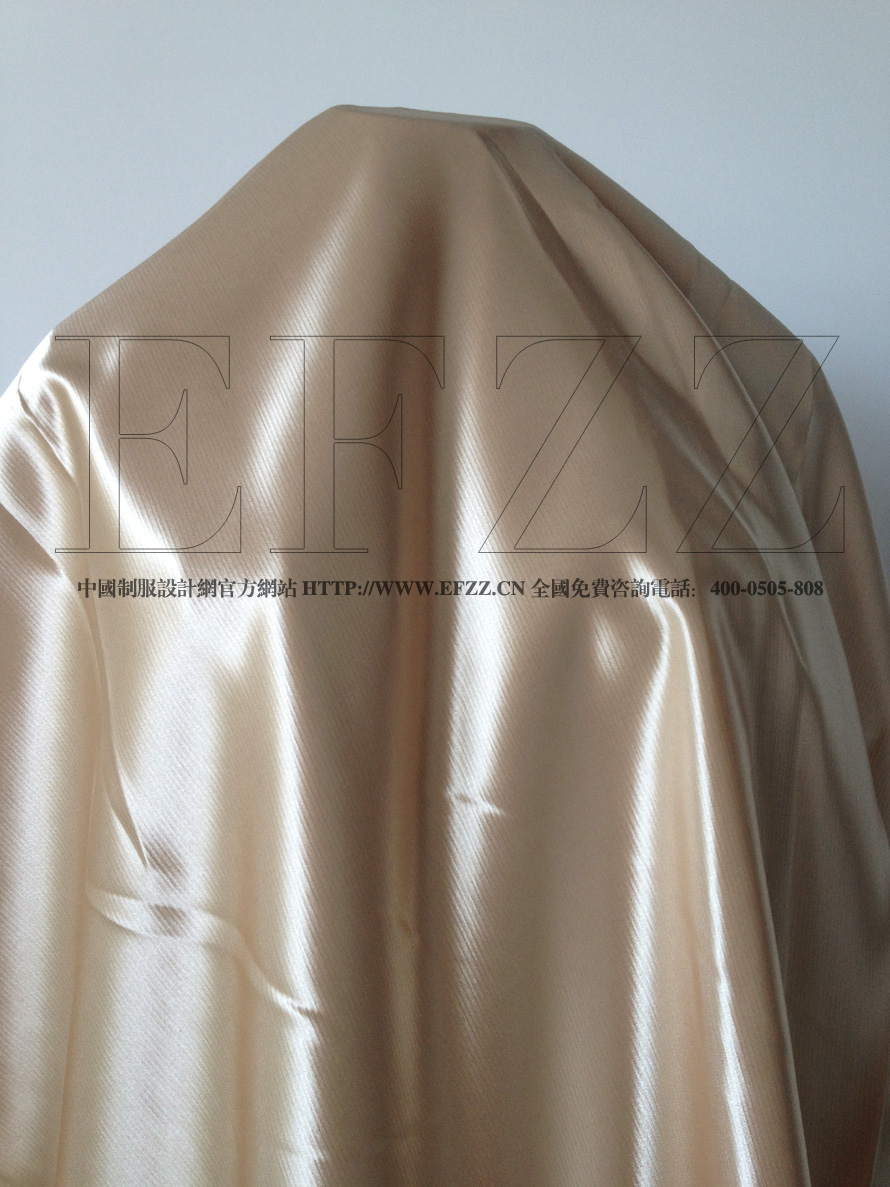 高檔淺米色加厚仿緞時(shí)尚面料
