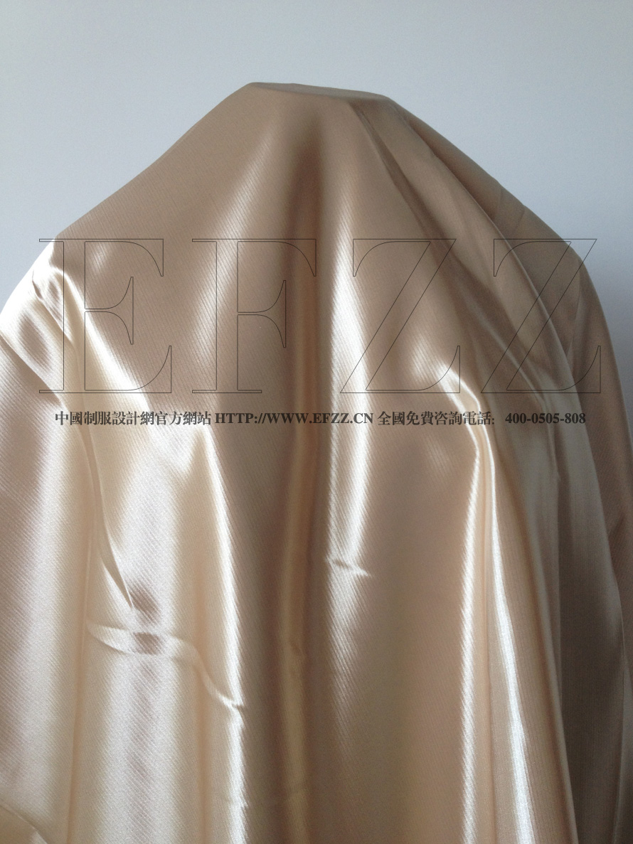 高檔淺米色加厚仿緞時(shí)尚面料