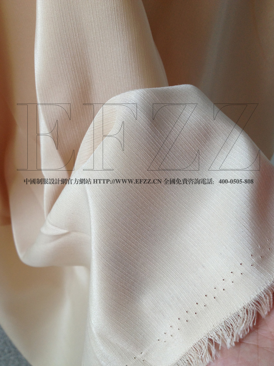 高檔淺米色加厚仿緞時(shí)尚面料