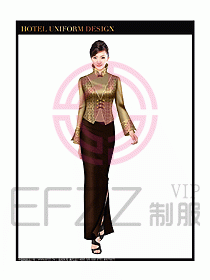 酒店中餐咨客制服設(shè)計(jì)圖613
