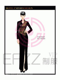 酒店中餐咨客制服設計圖628