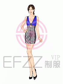 夜總會ktv包房公主制服設計圖542