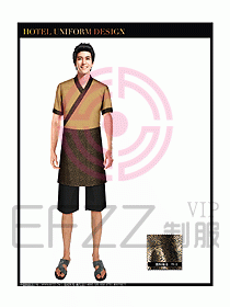 桑拿spa按摩技師制服設(shè)計801