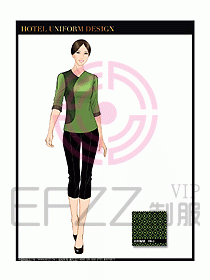 桑拿spa按摩技師制服設計818