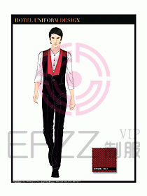 酒店西餐服務員制服設(shè)計圖855