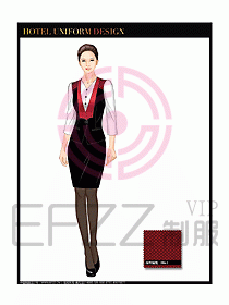 酒店西餐服務員制服設計圖861