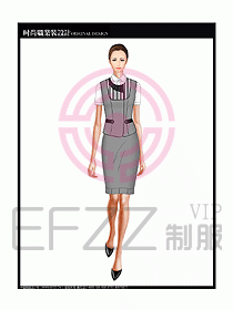 女職業(yè)裝襯衫馬夾設(shè)計圖214