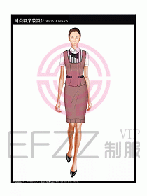 女職業(yè)裝襯衫馬夾設(shè)計圖215