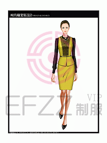 女職業(yè)裝襯衫馬夾設(shè)計(jì)圖269