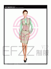 女職業(yè)裝襯衫馬夾設(shè)計(jì)圖288