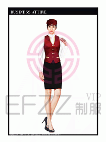 空姐職業(yè)服裝設(shè)計(jì)效果圖420