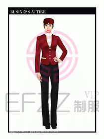 空姐職業(yè)服裝設(shè)計(jì)效果圖418