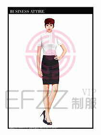 空姐職業(yè)服裝設(shè)計(jì)效果圖419