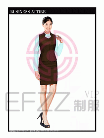 空姐職業(yè)服裝設(shè)計效果圖439