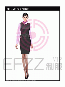 空姐職業(yè)服裝設(shè)計(jì)效果圖446