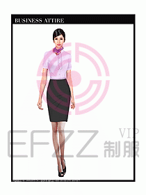 空姐職業(yè)服裝設計效果圖447