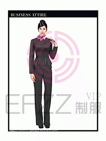 空姐職業(yè)服裝設(shè)計效果圖444